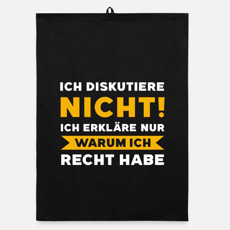 Ich Diskutiere Nicht Ich Erkläre Warum Ich Rcht Ha Organic Geschirrtuch