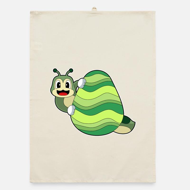 Caterpillar Easter Easter Egg Organic dish towel