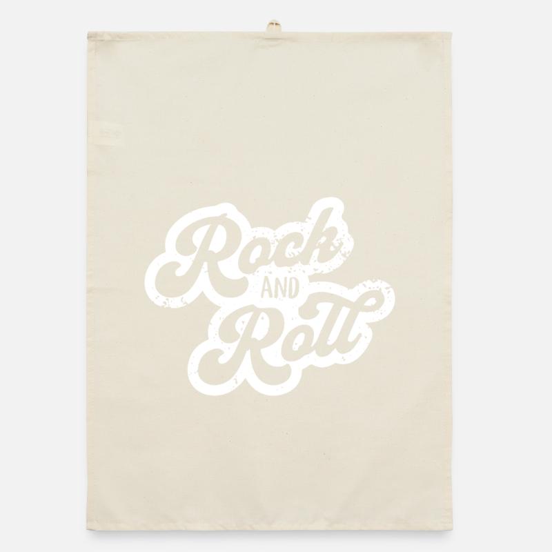 Conception de typographie rétro rock and roll Torchon bio