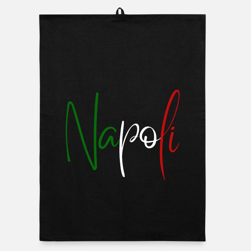 I love Naples, elegant minimalist design Organic dish towel