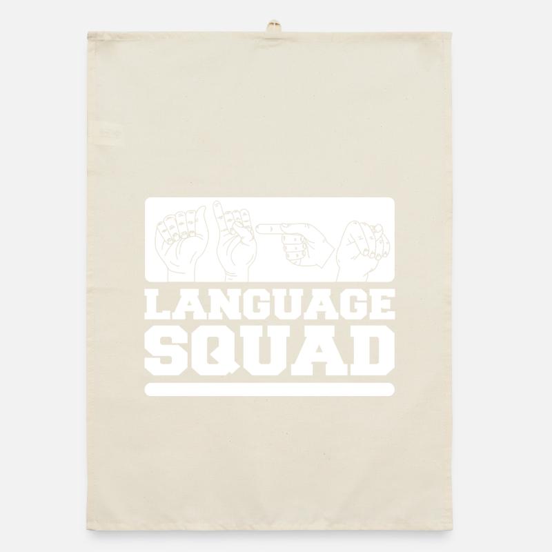 ASL Dolmetscher Gebärdensprache Organic Geschirrtuch