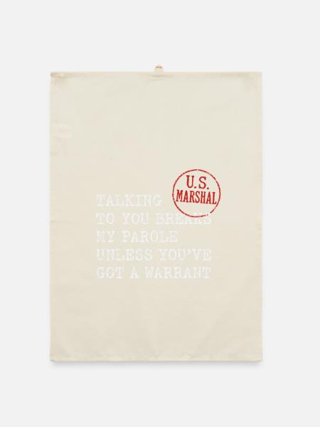 Funny Law Enforcement Shirt for Cops Detectives - Organic dish towel - nature - Front