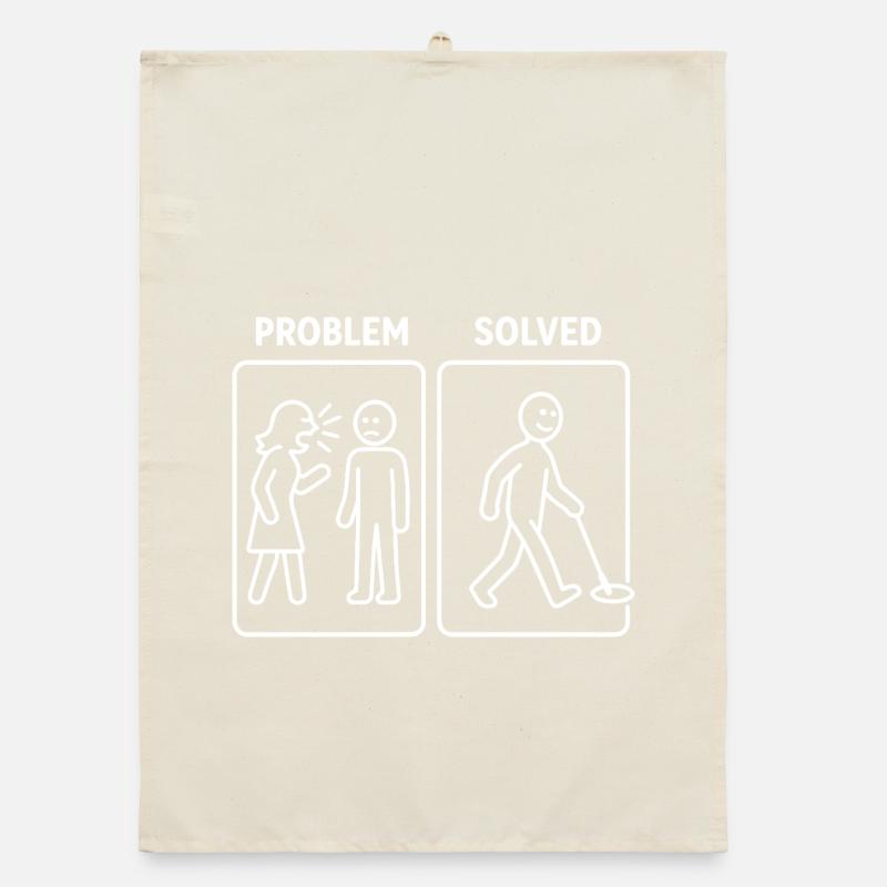 Problem Solved Metal Detecting Humor Organic dish towel
