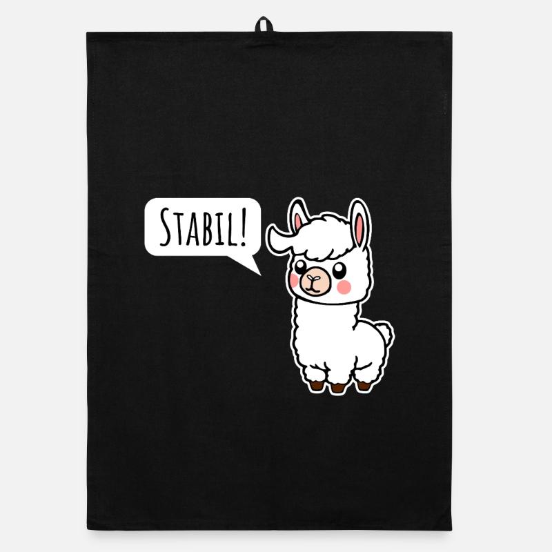 Restez stable ! Comme le petit lama Torchon bio