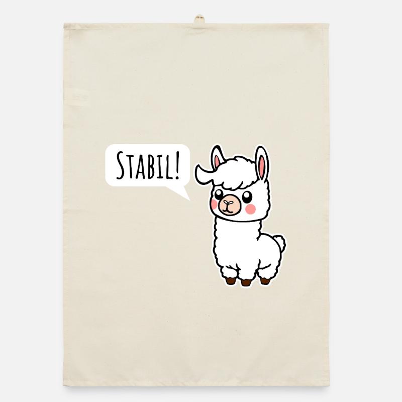 Restez stable ! Comme le petit lama Torchon bio