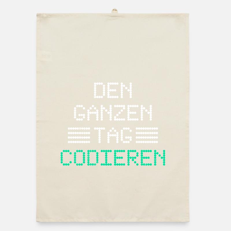 Nerd Computer DEN GANZEN TAG CODIEREN LUSTIG Organic Geschirrtuch