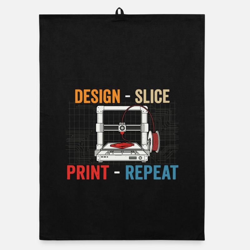 3D-Druck Evolution – Design Slice Print Repeat Organic Geschirrtuch