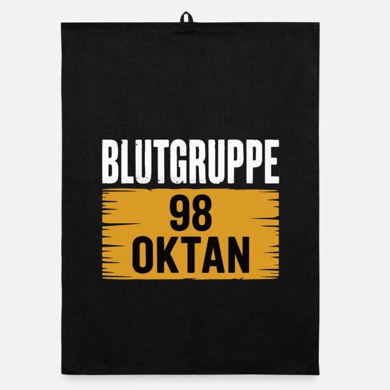 Blutgruppe 98 Oktan - Benzin Design Organic Geschirrtuch