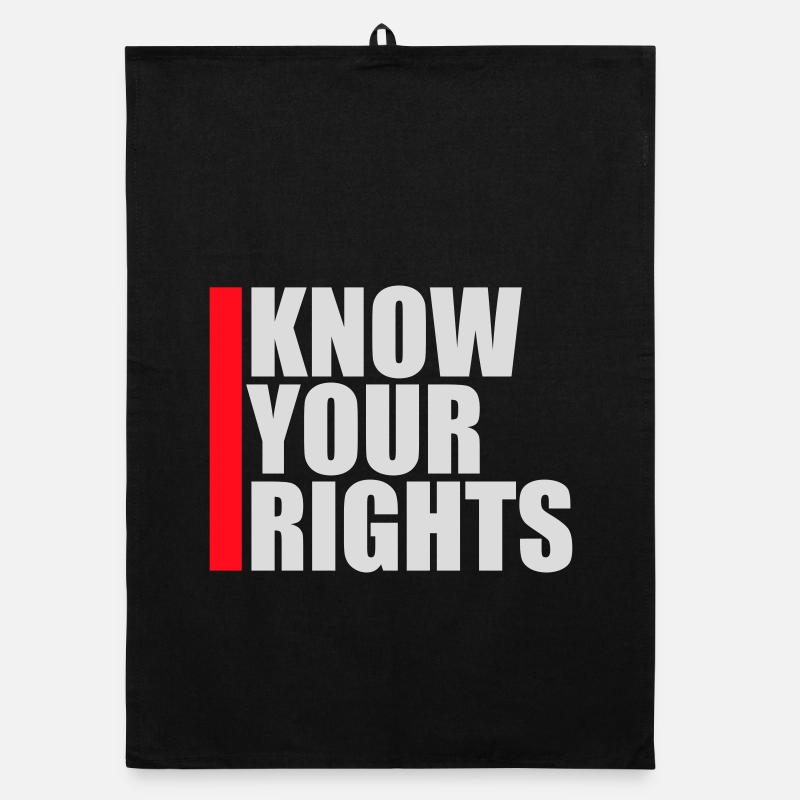 Know Your Rights Aktivismus Gerechtigkeit Freiheit Organic Geschirrtuch