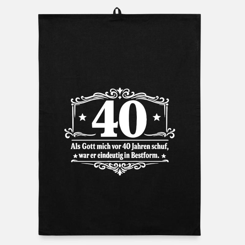 40 Geburtstag Bestform Barock Organic Geschirrtuch