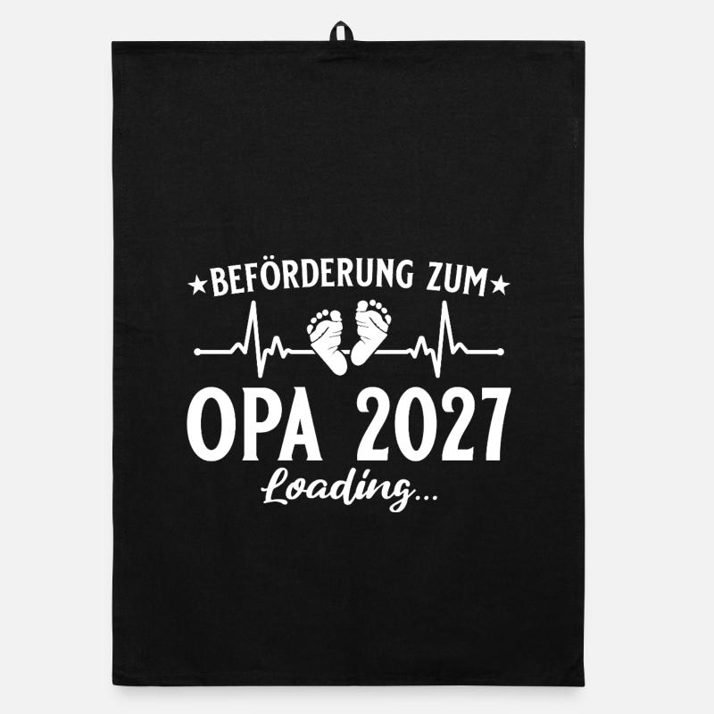 Beförderung zum Opa 2027 Loading Geschenk Organic Geschirrtuch