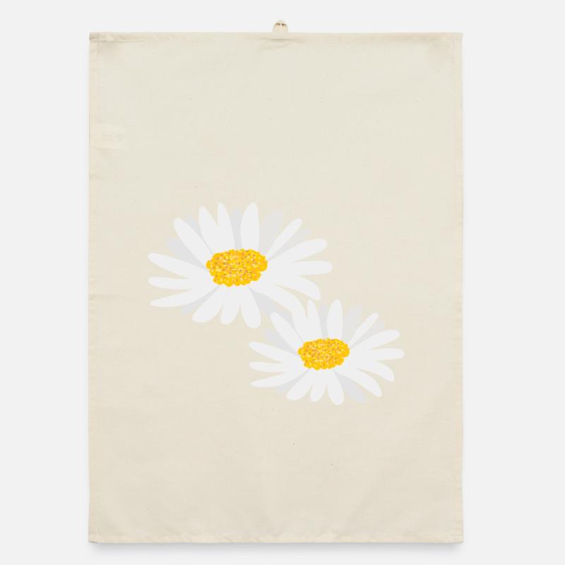 Blume Gänseblümchen Organic Geschirrtuch
