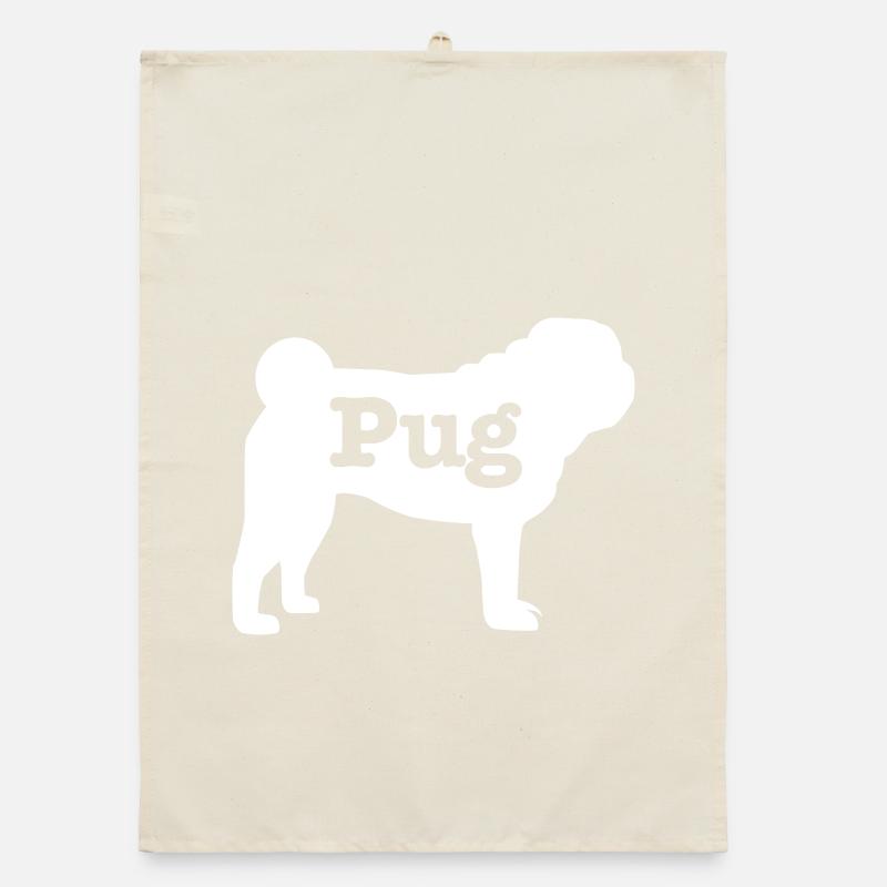 Pug Organic dish towel