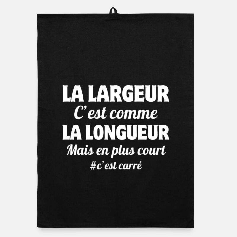 maths, mathématiques, longueur, largeur Torchon bio