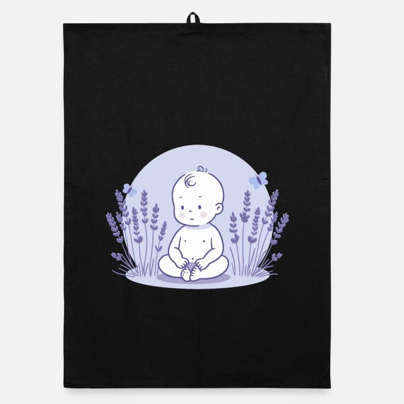 Bébé en lavande Torchon bio