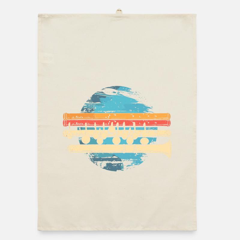 Flute Graphic Organic dish towel