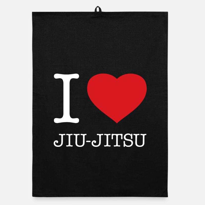 I LOVE JIU-JITSU Organic Geschirrtuch