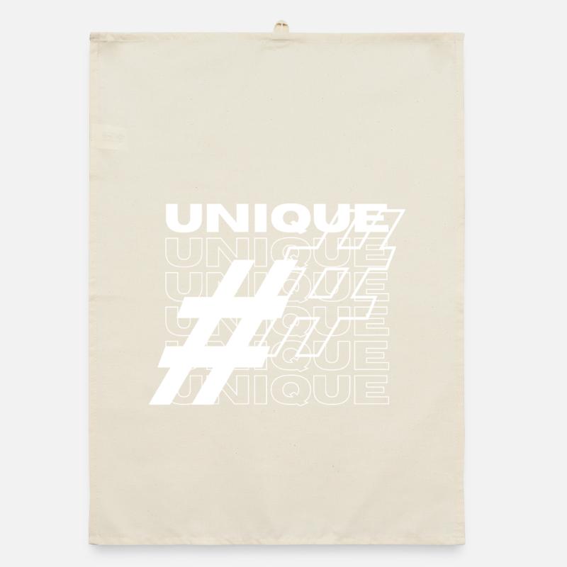 Unique Hashtag Typography Organic dish towel