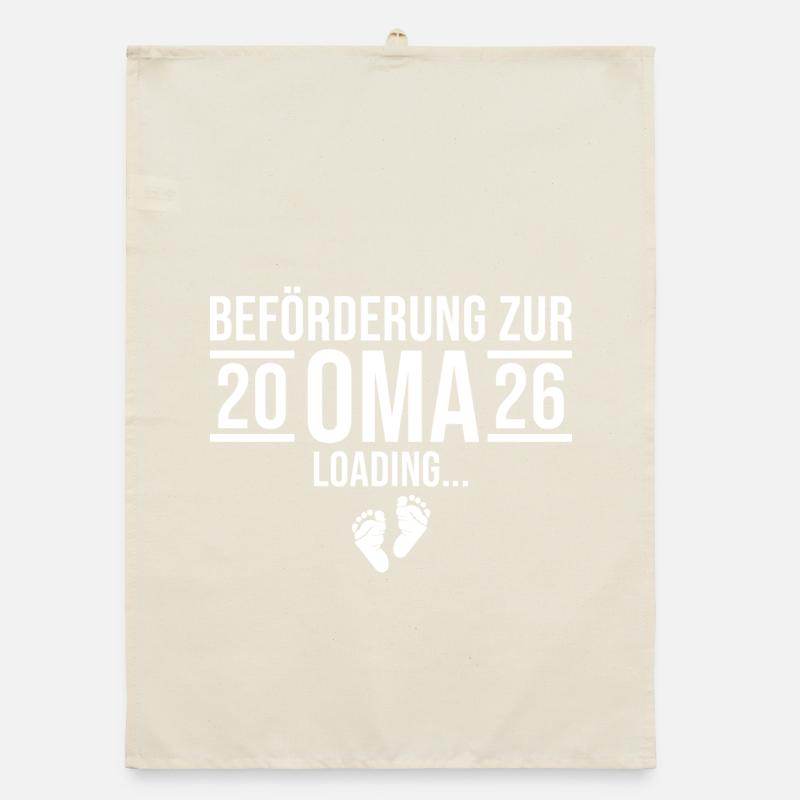 Oma 2026 loading - Werdende Großmutter Organic Geschirrtuch