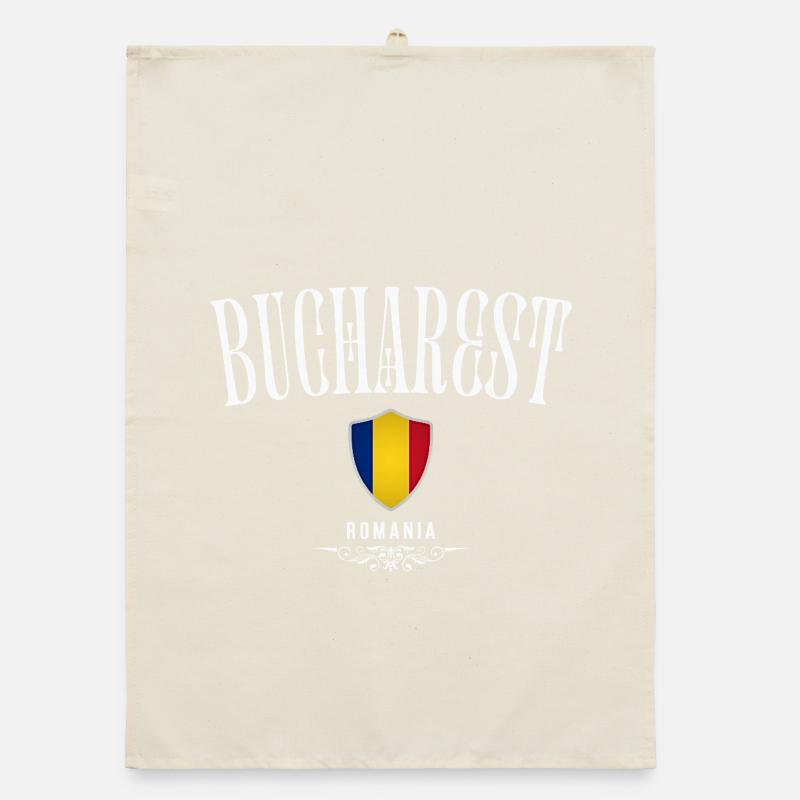 J’aime Bucarest, Bucarest Roumanie Torchon bio