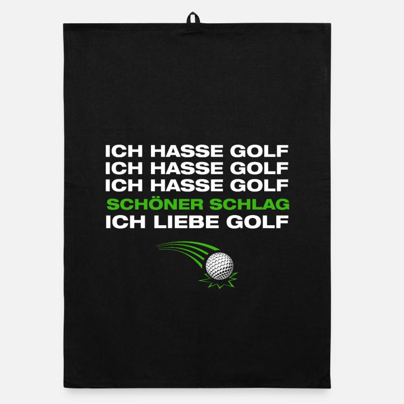 I love golf golfer golfing Organic dish towel