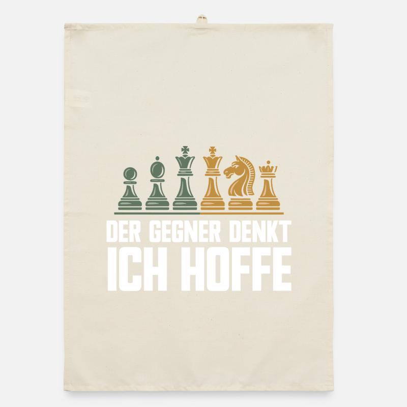 Funny Chess Set Chess Design Chess Pieces Organic dish towel