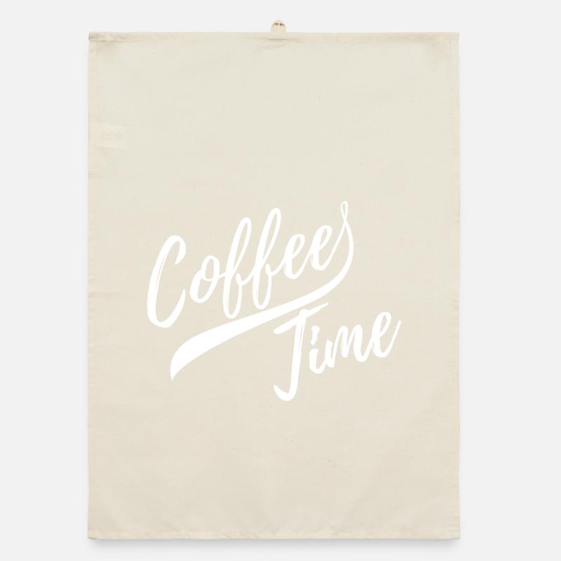 It is coffee time Organic dish towel