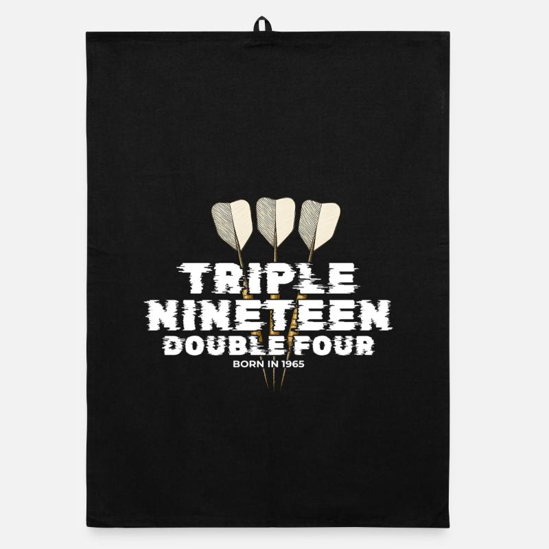 Vintage 1965 Darts Checkout Organic dish towel