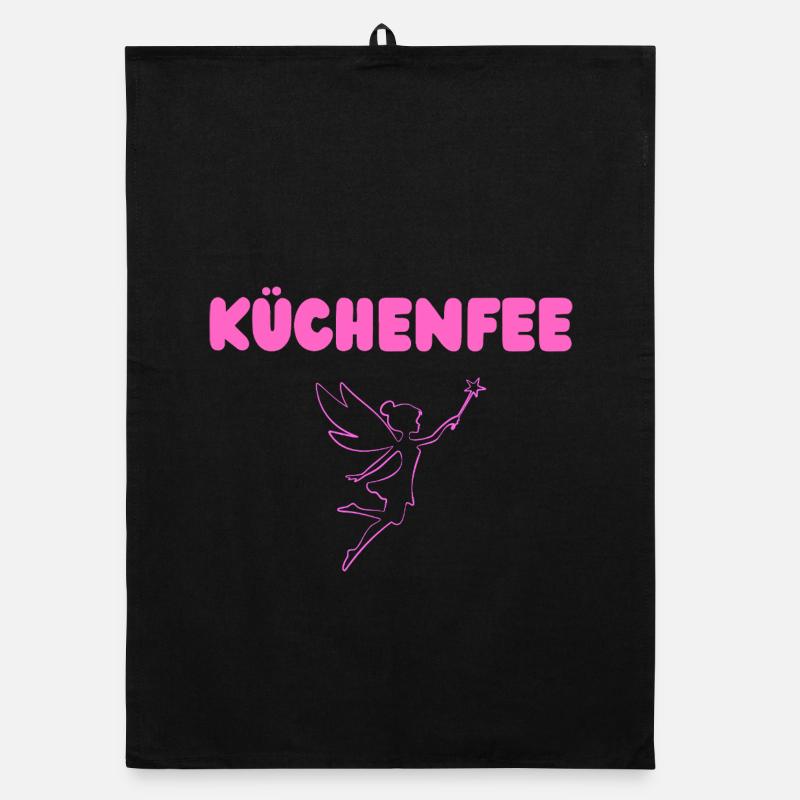 Kitchen Fairy - Organic dish towel - black