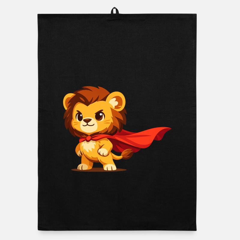 Miniheld Löwe – Kleiner Superlöwe Organic Geschirrtuch