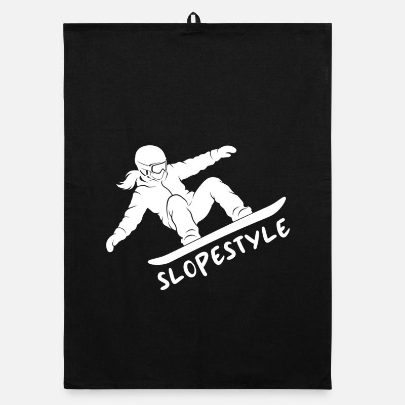 Cadeau d’action de snowboard Slopestyle Torchon bio