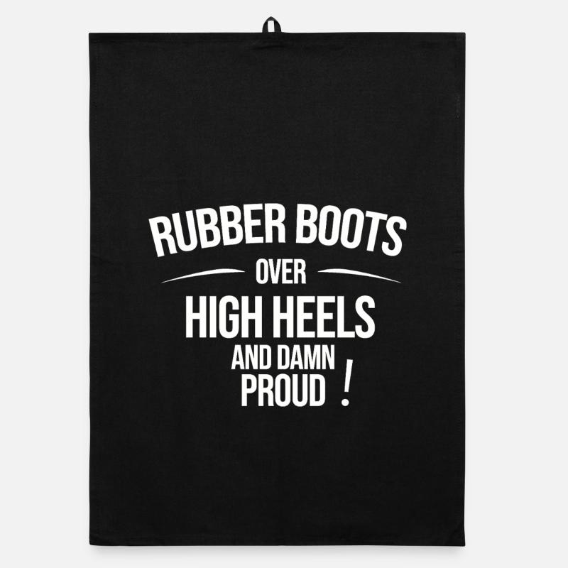 Bottes en caoutchouc sur talons hauts – Déclaration Dorfkind Torchon bio