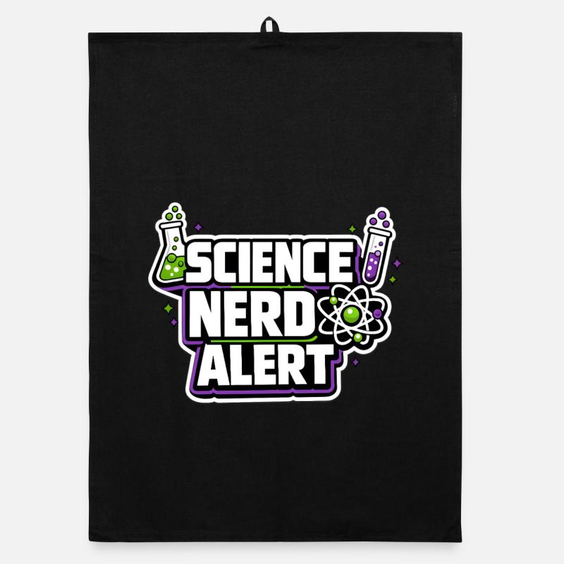 Science Nerd Alert Motive Organic dish towel
