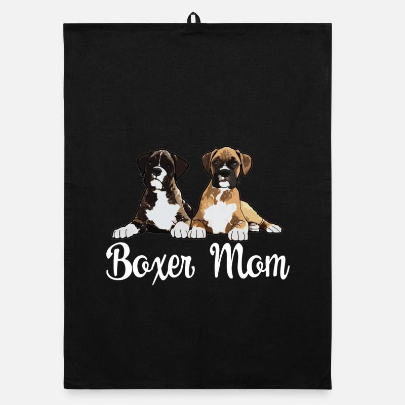 Boxer Dog Boxer Mom Organic dish towel