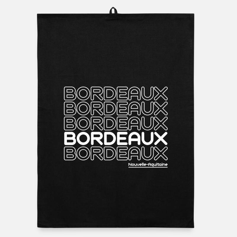 Bordeaux Neon Typo Multiple Organic dish towel