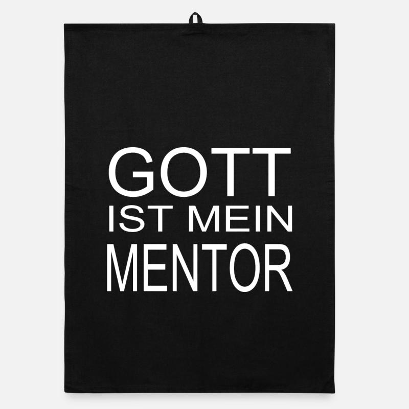 Gott ist mein Mentor Organic Geschirrtuch