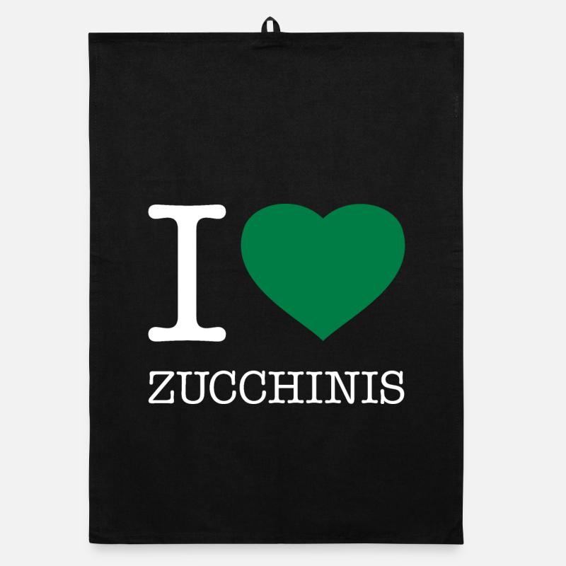 J’ADORE LES COURGETTES Torchon bio