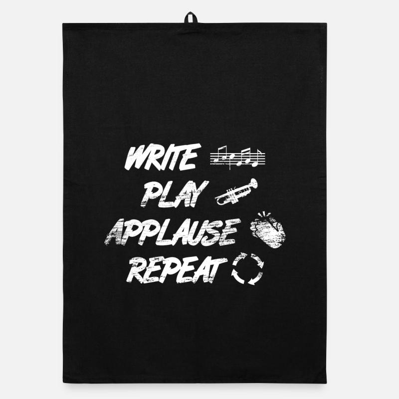 writing, playing, applause, repeating Organic dish towel