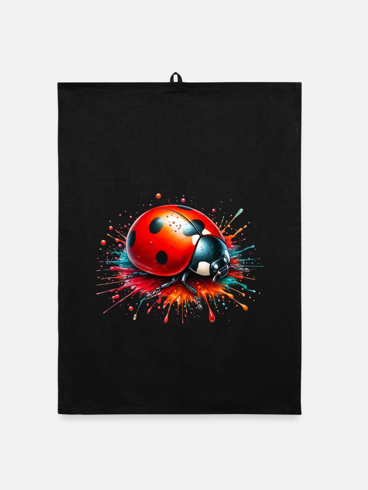Coccinelle - Torchon bio - noir - Devant