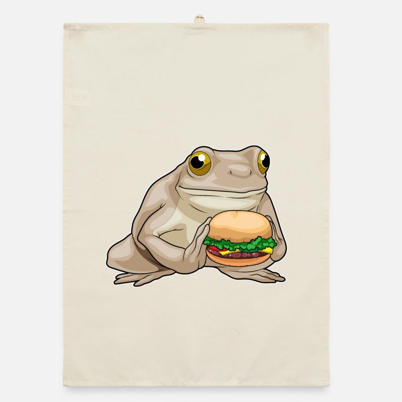Frosch Cheeseburger Organic Geschirrtuch