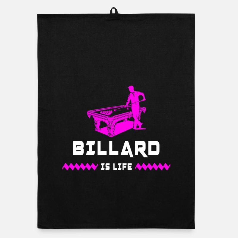 Le billard c'est la vie Torchon bio