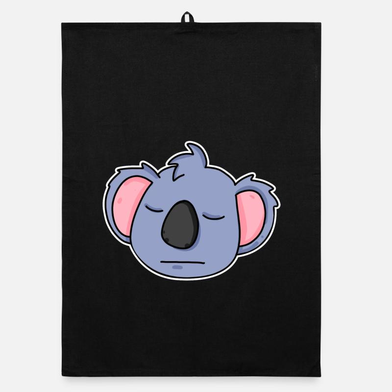 Koala Kopf Tier müde Organic Geschirrtuch