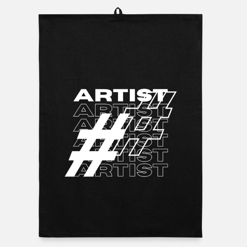 Künstler Hashtag Typografie Organic Geschirrtuch