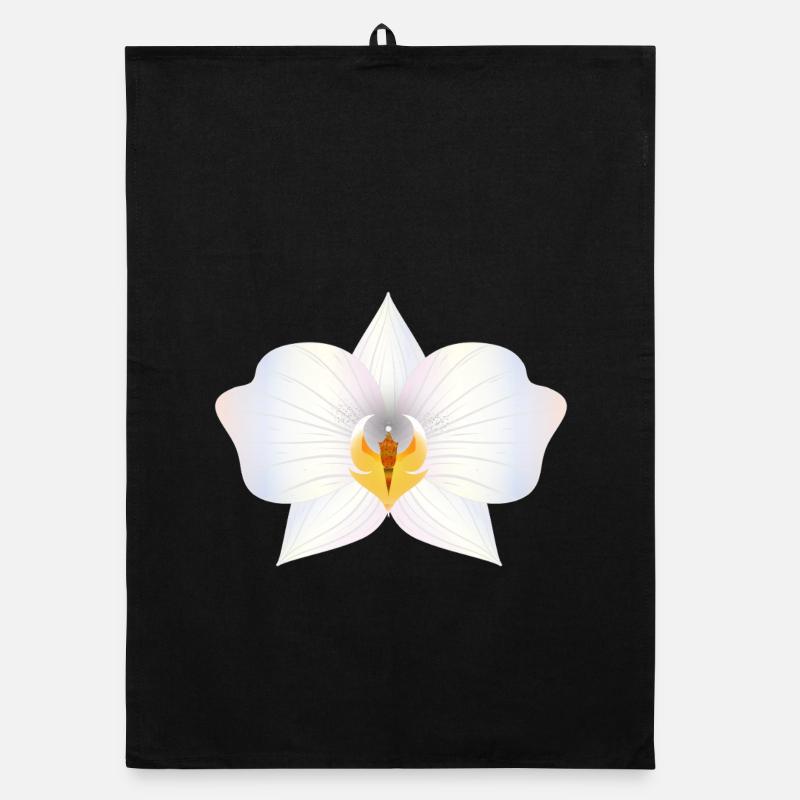 Fleur d’orchidée délicate aux couleurs pastel Torchon bio