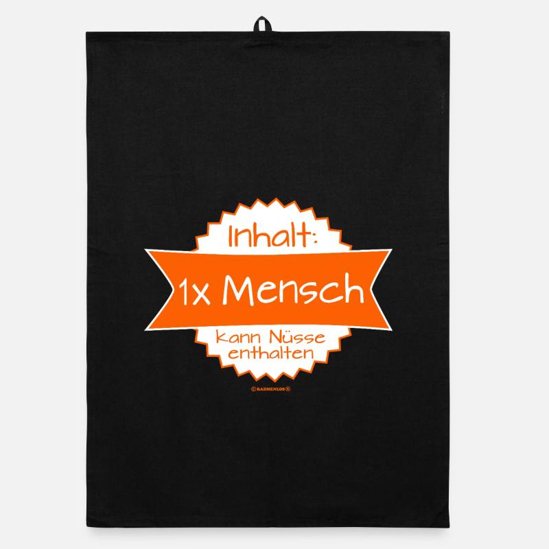 Humorous Human Logo with Message Organic dish towel