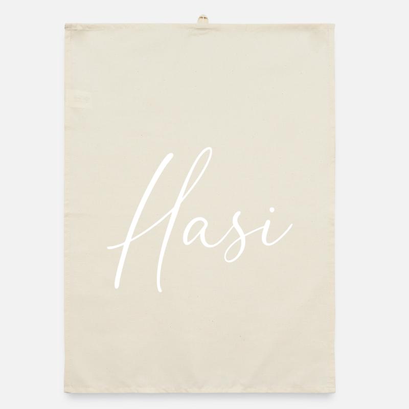 Hasi / Handwriting Design Organic dish towel