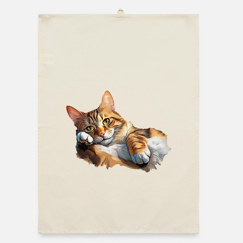 Cat Organic dish towel