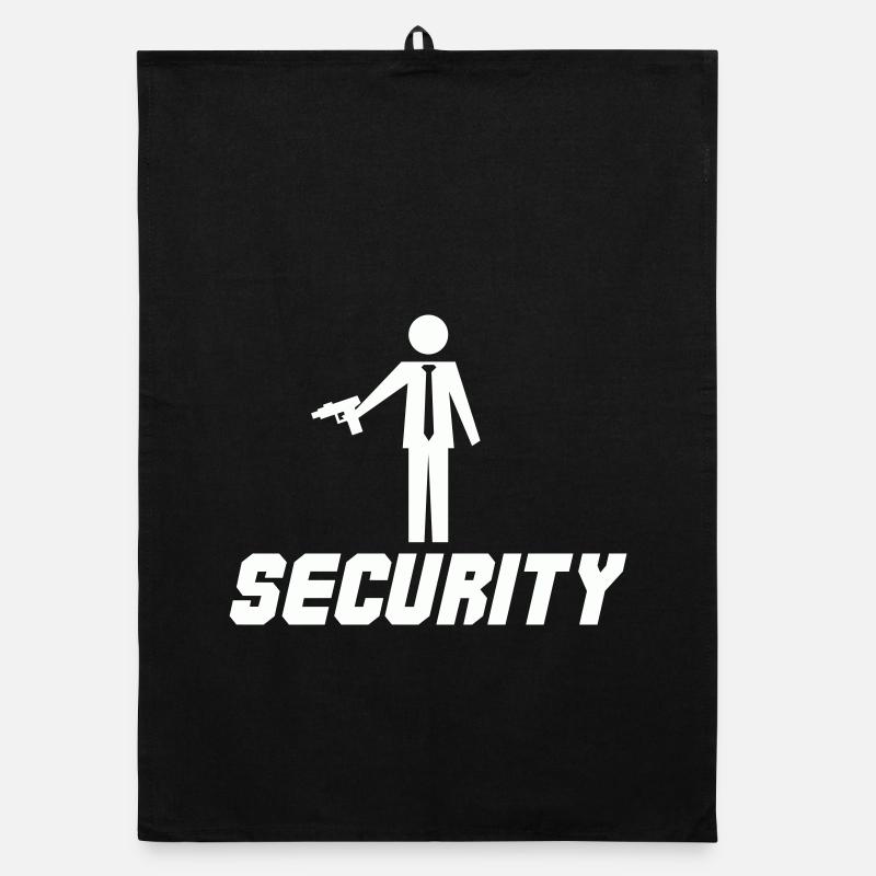 Security mit Waffe Organic Geschirrtuch