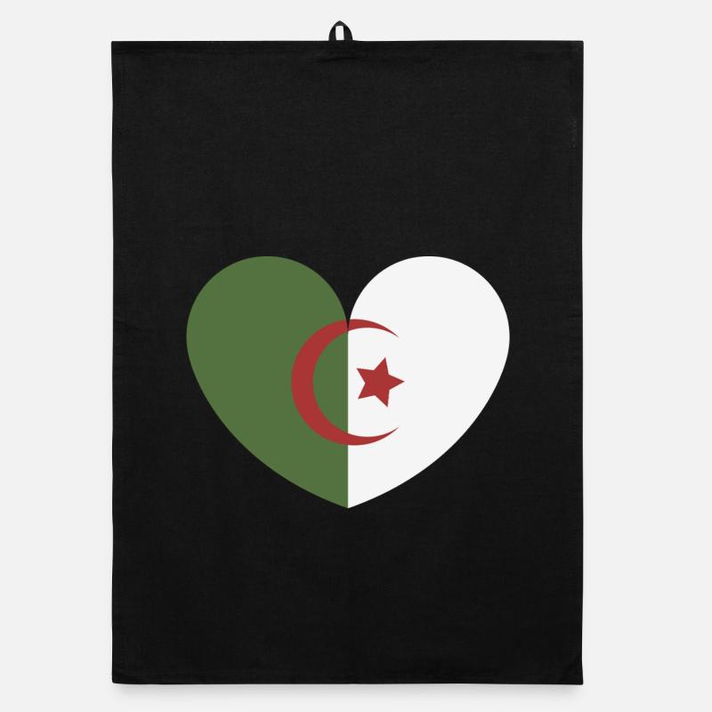 Drapeau du cœur de l’Algérie Torchon bio