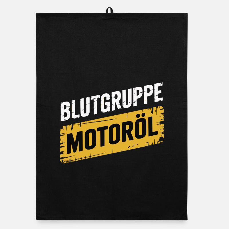 Blutgruppe Motoröl Schrauber Design Organic Geschirrtuch